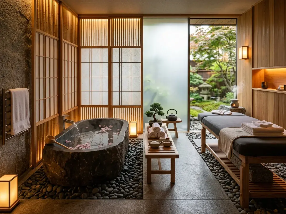 Illustrative nuru massage wellness imagery